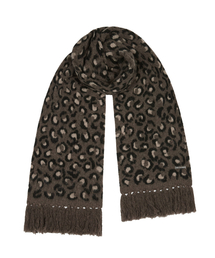 NOT KNOWING（ノットノーイング）の「Leopard Alpaca Muffler (BROWN)（マフラー）」