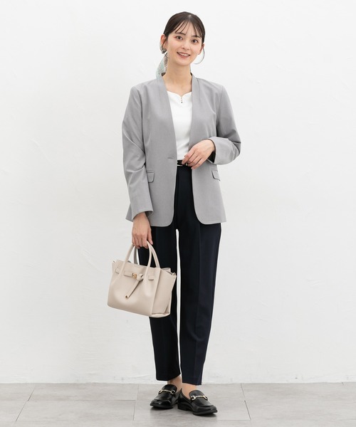 Honeys（ハニーズ）の「軽量ベルト付バッグ（ハンドバッグ・レディース・イエロー/ブラック/グレイッシュベージュ/チャコール・FREE）」の12枚目の写真