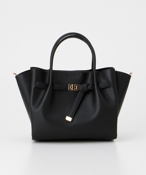 Honeys（ハニーズ）の「軽量ベルト付バッグ（ハンドバッグ・レディース・イエロー/ブラック/グレイッシュベージュ/チャコール・FREE）」の13枚目の写真