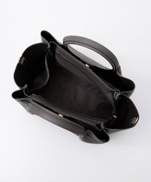 Honeys（ハニーズ）の「軽量ベルト付バッグ（ハンドバッグ・レディース・イエロー/ブラック/グレイッシュベージュ/チャコール・FREE）」の18枚目の写真