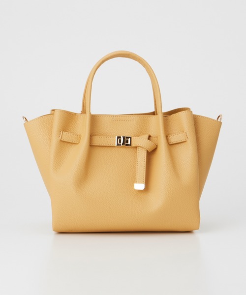 Honeys（ハニーズ）の「軽量ベルト付バッグ（ハンドバッグ・レディース・イエロー/ブラック/グレイッシュベージュ/チャコール・FREE）」の19枚目の写真