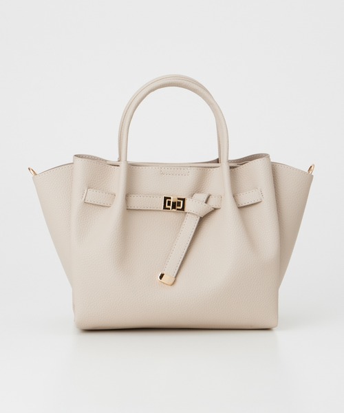 Honeys（ハニーズ）の「軽量ベルト付バッグ（ハンドバッグ・レディース・イエロー/ブラック/グレイッシュベージュ/チャコール・FREE）」の22枚目の写真