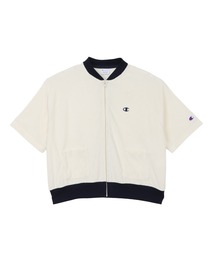 【Champion/チャンピオン】レディース ジップショートスリーブカーディガン