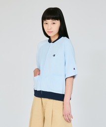 【Champion/チャンピオン】レディース ジップショートスリーブカーディガン
