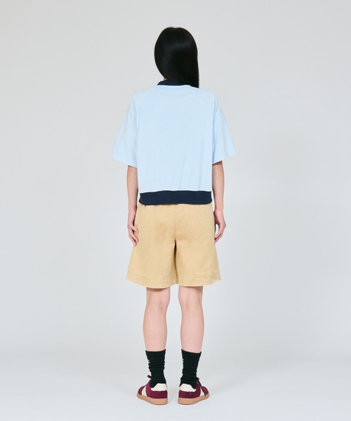 Champion(チャンピオン)の「【Champion/チャンピオン】レディース ジップショートスリーブカーディガン(カーディガン/ボレロ・レディース・ダークブラウン/ライトブルー/アイボリー系/ダークネイビー・LARGE/MEDIUM)」の7枚目の写真