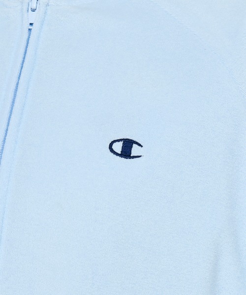 Champion(チャンピオン)の「【Champion/チャンピオン】レディース ジップショートスリーブカーディガン(カーディガン/ボレロ・レディース・ダークブラウン/ライトブルー/アイボリー系/ダークネイビー・LARGE/MEDIUM)」の9枚目の写真