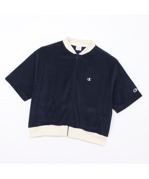 Champion(チャンピオン)の「【Champion/チャンピオン】レディース ジップショートスリーブカーディガン(カーディガン/ボレロ・レディース・ダークブラウン/ライトブルー/アイボリー系/ダークネイビー・LARGE/MEDIUM)」の19枚目の写真