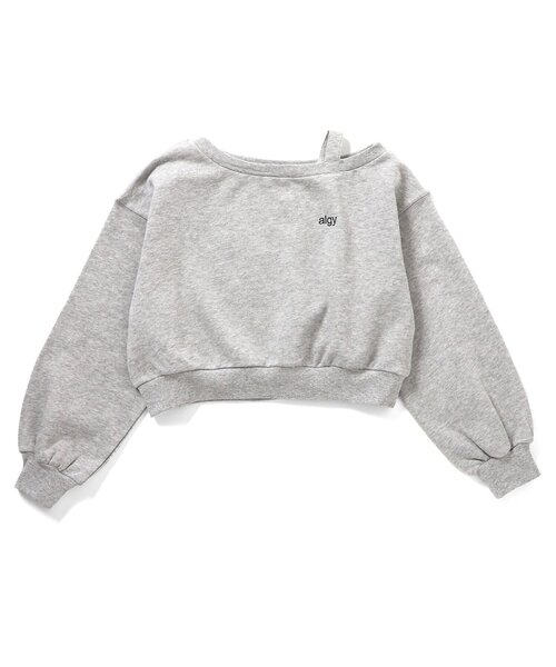 algy(アルジー)の「【セットアップ対応】クロップドトレーナー(スウェット・キッズ・アイボリー/ライム/グレー・160/150/140/130)」の2枚目の写真