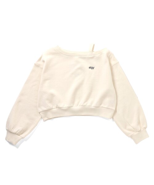 algy(アルジー)の「【セットアップ対応】クロップドトレーナー(スウェット・キッズ・アイボリー/ライム/グレー・160/150/140/130)」の4枚目の写真