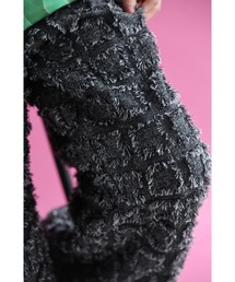 cawaii | ブロック柄ふわふわフリンジワイドパンツ(その他パンツ)