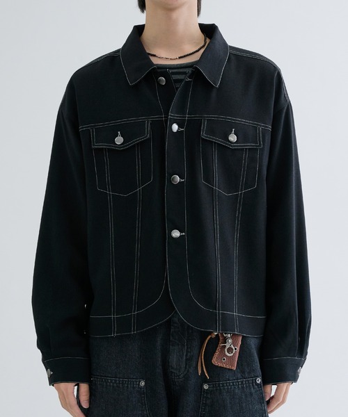 EPNK（イーピーエヌケー）の「Jacket like long sleeve shirts / ジャケットライクロングスリーブシャツ（シャツ/ブラウス・メンズ・ブラック系/ライトブルー/ブラック/グレー・SMALL/MEDIUM/LARGE）」の3枚目の写真