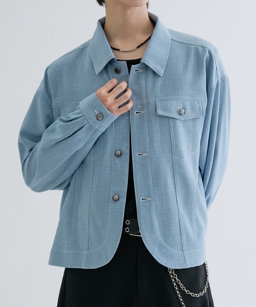 EPNK（イーピーエヌケー）の「Jacket like long sleeve shirts / ジャケットライクロングスリーブシャツ（シャツ/ブラウス・メンズ・ブラック系/ライトブルー/ブラック/グレー・SMALL/MEDIUM/LARGE）」の4枚目の写真