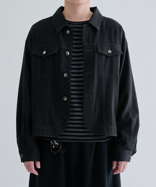 EPNK（イーピーエヌケー）の「Jacket like long sleeve shirts / ジャケットライクロングスリーブシャツ（シャツ/ブラウス・メンズ・ブラック系/ライトブルー/ブラック/グレー・SMALL/MEDIUM/LARGE）」の2枚目の写真