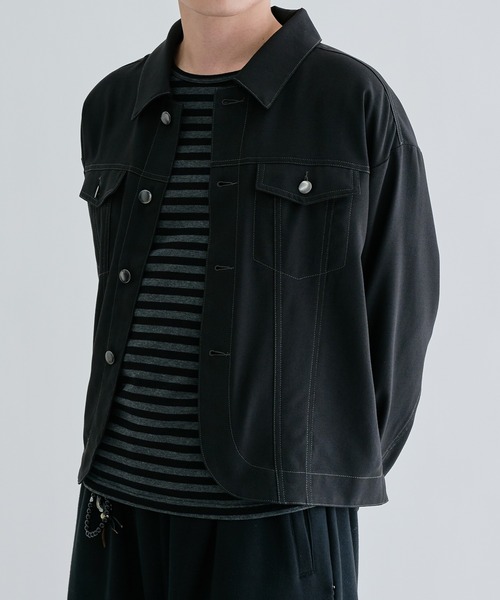 EPNK（イーピーエヌケー）の「Jacket like long sleeve shirts / ジャケットライクロングスリーブシャツ（シャツ/ブラウス・メンズ・ブラック系/ライトブルー/ブラック/グレー・SMALL/MEDIUM/LARGE）」の7枚目の写真