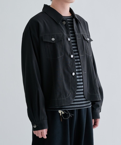 EPNK（イーピーエヌケー）の「Jacket like long sleeve shirts / ジャケットライクロングスリーブシャツ（シャツ/ブラウス・メンズ・ブラック系/ライトブルー/ブラック/グレー・SMALL/MEDIUM/LARGE）」の11枚目の写真