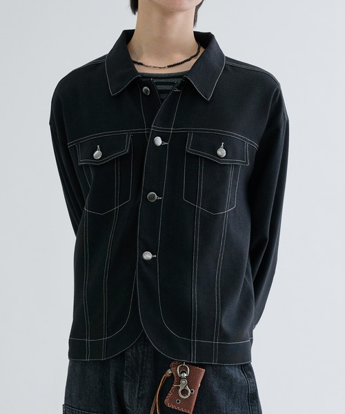 EPNK（イーピーエヌケー）の「Jacket like long sleeve shirts / ジャケットライクロングスリーブシャツ（シャツ/ブラウス・メンズ・ブラック系/ライトブルー/ブラック/グレー・SMALL/MEDIUM/LARGE）」の21枚目の写真