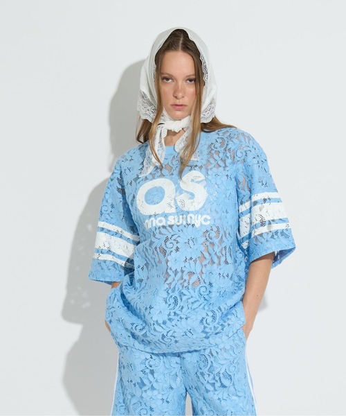 anna sui nyc（アナ スイ エヌ ワイ シー）の「SPレースロゴTシャツ（Tシャツ/カットソー・レディース・サックスブルー/ブラック/ホワイト・FREE）」の3枚目の写真