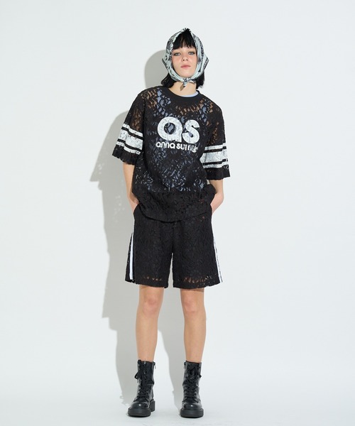 anna sui nyc（アナ スイ エヌ ワイ シー）の「SPレースロゴTシャツ（Tシャツ/カットソー・レディース・サックスブルー/ブラック/ホワイト・FREE）」の13枚目の写真