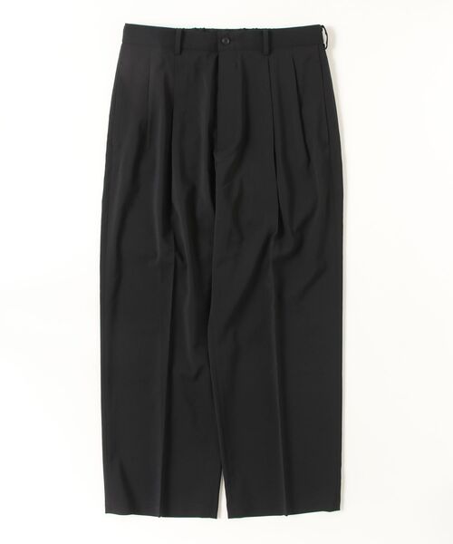 yoko sakamoto(ヨーコサカモト)の「【YOKO SAKAMOTO】 DOUBLE PLEATED TROUSERS(スラックス・メンズ・ブラック・SMALL/MEDIUM/LARGE)」の1枚目の写真