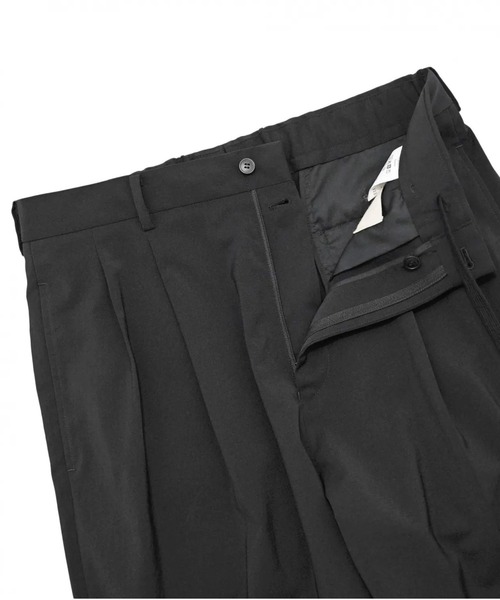 yoko sakamoto(ヨーコサカモト)の「【YOKO SAKAMOTO】 DOUBLE PLEATED TROUSERS(スラックス・メンズ・ブラック・SMALL/MEDIUM/LARGE)」の6枚目の写真