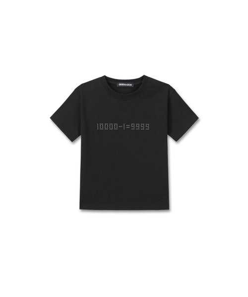 9999ARCHIVE(9999アーカイブ)の「10000-1=9999 Stud T(Tシャツ/カットソー・レディース・ブラック・1/2)」の2枚目の写真