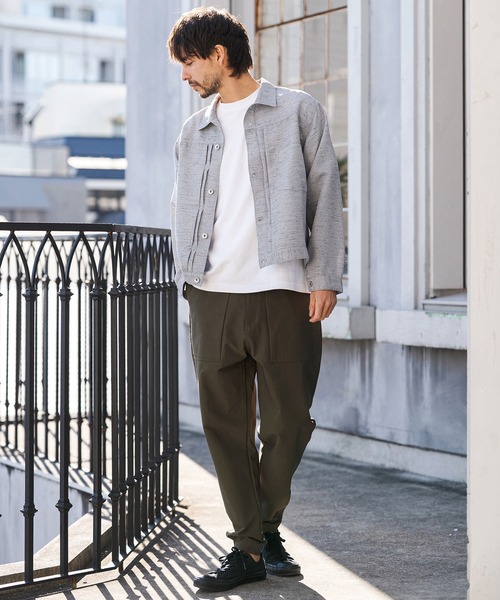 CAMBIO(カンビオ)の「mj11365- Gジャン1st型ネップジャケット(26044CM)(その他アウター・メンズ・ネイビー/ベージュ/グレー・S/M/L)」の7枚目の写真