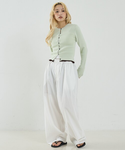 NOMINE（ノミネ）の「バイカラーコンパクトカーディガン（カーディガン/ボレロ・レディース・グリーン/ブラック/ライトグレー・フリー）」の17枚目の写真