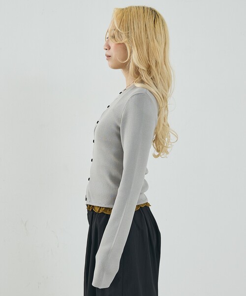 NOMINE（ノミネ）の「バイカラーコンパクトカーディガン（カーディガン/ボレロ・レディース・グリーン/ブラック/ライトグレー・フリー）」の21枚目の写真