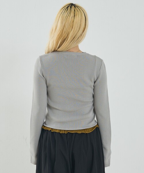 NOMINE（ノミネ）の「バイカラーコンパクトカーディガン（カーディガン/ボレロ・レディース・グリーン/ブラック/ライトグレー・フリー）」の22枚目の写真