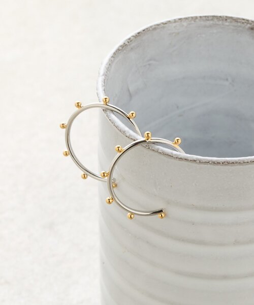 LIVETART(リヴェタート)の「ビーズフープピアス(リング・レディース・シルバー・FREE)」の3枚目の写真