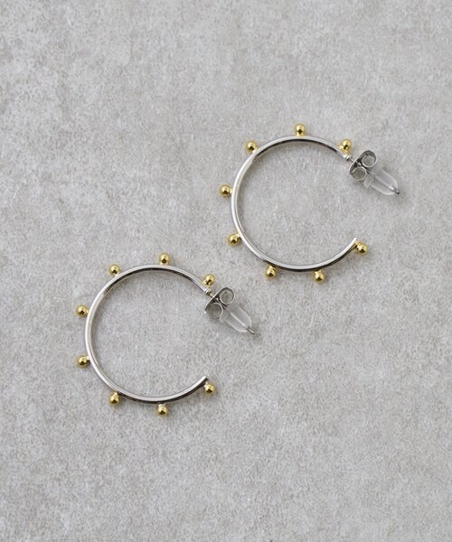 LIVETART(リヴェタート)の「ビーズフープピアス(リング・レディース・シルバー・FREE)」の4枚目の写真