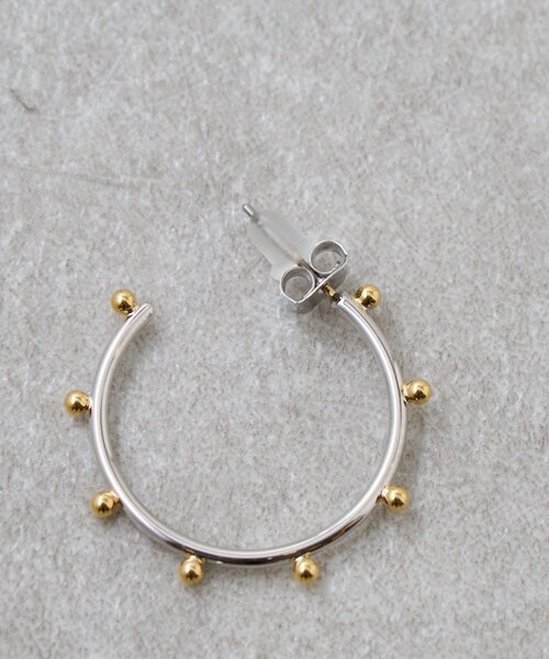 LIVETART(リヴェタート)の「ビーズフープピアス(リング・レディース・シルバー・FREE)」の5枚目の写真