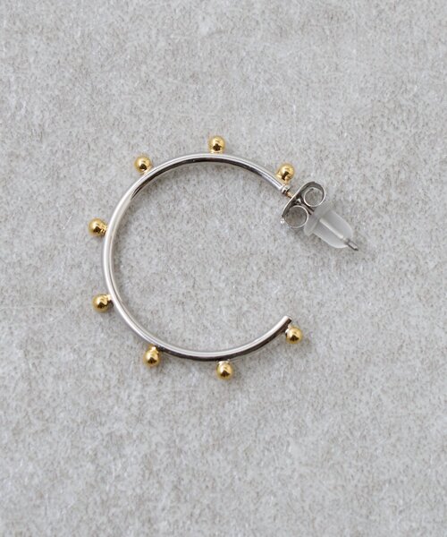 LIVETART(リヴェタート)の「ビーズフープピアス(リング・レディース・シルバー・FREE)」の6枚目の写真