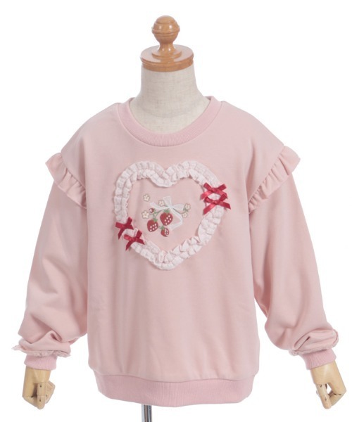 axes femme（アクシーズファム）の「ベリー刺しゅうトレーナー（Tシャツ/カットソー・キッズ・ピンク/キナリ・MEDIUM/LARGE/X-LARGE）」の13枚目の写真