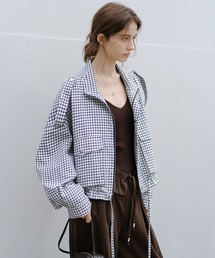 tageechita（タジチタ）の「【tageechita】スタンドカラー チェック ドロストブルゾン（ブルゾン）」