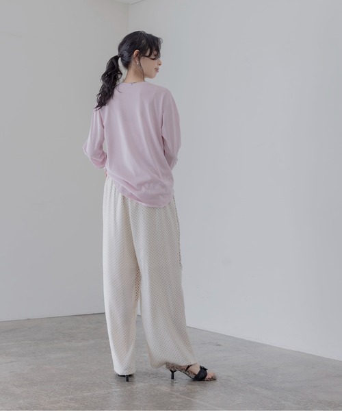 Eimee Law(エイミーロウ)の「レースラインリラックスパンツ(その他パンツ・レディース・ブラック×ホワイト/ベージュ×ブラック/ブラック・FREE)」の22枚目の写真