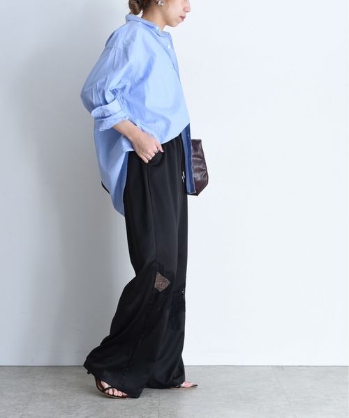 Eimee Law(エイミーロウ)の「レースラインリラックスパンツ(その他パンツ・レディース・ブラック×ホワイト/ベージュ×ブラック/ブラック・FREE)」の16枚目の写真