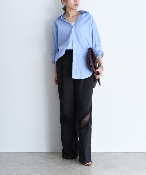 Eimee Law(エイミーロウ)の「レースラインリラックスパンツ(その他パンツ・レディース・ブラック×ホワイト/ベージュ×ブラック/ブラック・FREE)」の15枚目の写真