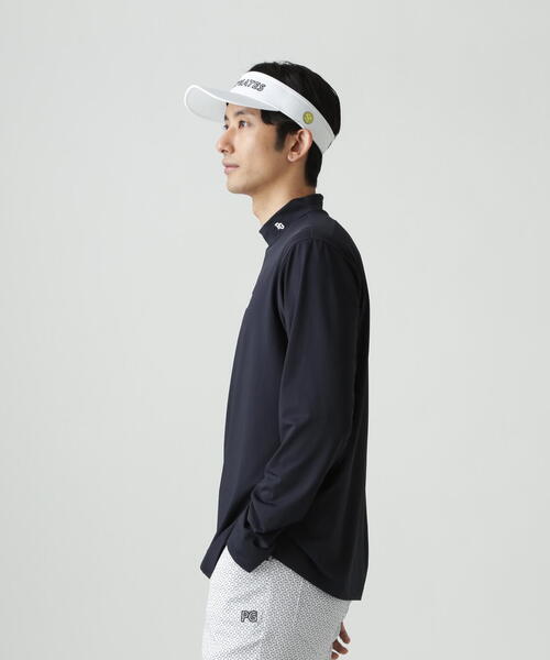 PEARLY GATES(パーリーゲイツ)の「【PEARLY GATES】ポリエステルベア天竺長袖ハイネックカットソー(Tシャツ/カットソー・メンズ・ホワイト/ネイビー・MEDIUM/LARGE/X-LARGE)」の3枚目の写真