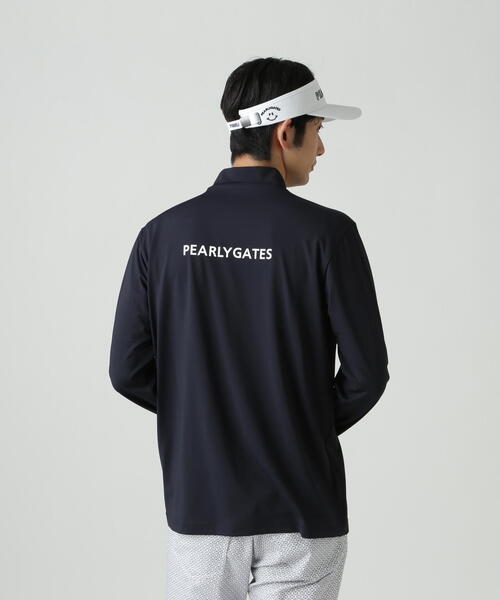 PEARLY GATES(パーリーゲイツ)の「【PEARLY GATES】ポリエステルベア天竺長袖ハイネックカットソー(Tシャツ/カットソー・メンズ・ホワイト/ネイビー・MEDIUM/LARGE/X-LARGE)」の4枚目の写真