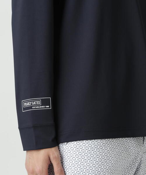 PEARLY GATES(パーリーゲイツ)の「【PEARLY GATES】ポリエステルベア天竺長袖ハイネックカットソー(Tシャツ/カットソー・メンズ・ホワイト/ネイビー・MEDIUM/LARGE/X-LARGE)」の7枚目の写真