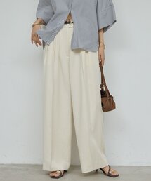 GALLARDAGALANTE | リネンダブルタックパンツ(その他パンツ)