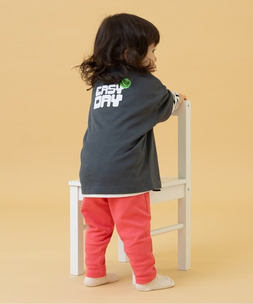 and D. petit main(アンドディープティマイン)の「【365D.】防汚加工フライスレギンス(レギンス/スパッツ・キッズ・パープル/ブラック/エメラルド/ピンク/トップグレー・110cm/100cm/120cm/130cm/90cm)」の6枚目の写真