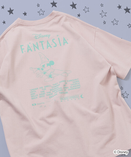 FREAK'S STORE(フリークスストア)の「限定展開 DISNEY ディズニー ファンタジア ミッキーマウス バックプリント クルーネック Tシャツ(Tシャツ/カットソー・メンズ・ホワイト/アッシュグレー/ブラック/ネイビー/ピンク・LARGE/MEDIUM/SMALL)」の5枚目の写真