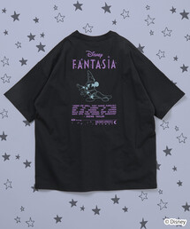 限定展開 DISNEY ディズニー ファンタジア ミッキーマウス バックプリント クルーネック Tシャツ