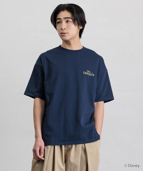 FREAK'S STORE(フリークスストア)の「限定展開 DISNEY ディズニー ファンタジア ミッキーマウス バックプリント クルーネック Tシャツ(Tシャツ/カットソー・メンズ・ホワイト/アッシュグレー/ブラック/ネイビー/ピンク・LARGE/MEDIUM/SMALL)」の20枚目の写真