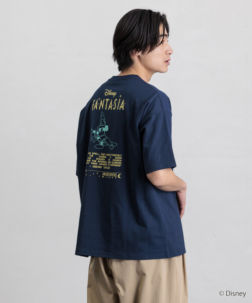 FREAK'S STORE(フリークスストア)の「限定展開 DISNEY ディズニー ファンタジア ミッキーマウス バックプリント クルーネック Tシャツ(Tシャツ/カットソー・メンズ・ホワイト/アッシュグレー/ブラック/ネイビー/ピンク・LARGE/MEDIUM/SMALL)」の11枚目の写真