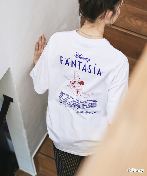FREAK'S STORE(フリークスストア)の「限定展開 DISNEY ディズニー ファンタジア ミッキーマウス バックプリント クルーネック Tシャツ(Tシャツ/カットソー・メンズ・ホワイト/アッシュグレー/ブラック/ネイビー/ピンク・LARGE/MEDIUM/SMALL)」の13枚目の写真