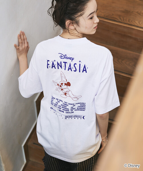 FREAK'S STORE(フリークスストア)の「限定展開 DISNEY ディズニー ファンタジア ミッキーマウス バックプリント クルーネック Tシャツ(Tシャツ/カットソー・メンズ・ホワイト/アッシュグレー/ブラック/ネイビー/ピンク・LARGE/MEDIUM/SMALL)」の14枚目の写真