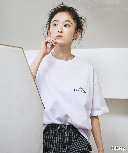 FREAK'S STORE(フリークスストア)の「限定展開 DISNEY ディズニー ファンタジア ミッキーマウス バックプリント クルーネック Tシャツ(Tシャツ/カットソー・メンズ・ホワイト/アッシュグレー/ブラック/ネイビー/ピンク・LARGE/MEDIUM/SMALL)」の7枚目の写真